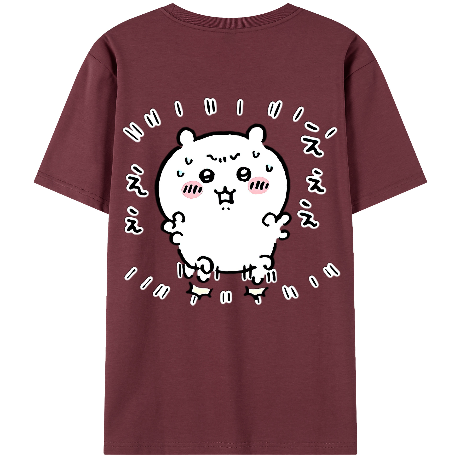 （画像用） ちいかわ ちいかわ Chii-kawa chiikawa 綿100％半袖Tシャツ（背面プリント）
